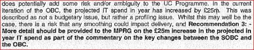 MPRG is the Major Projects Review Group, part of the Cabinet Office. OBC is the Outline Business Case for Universal Credit. SOBC is the Strategic Outline Business Case.